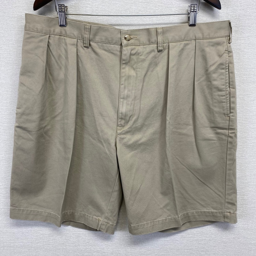 Ralph Lauren Classic Mens Polo‎ Chino Tyler Short Khaki Size 40 Pleated Preppy